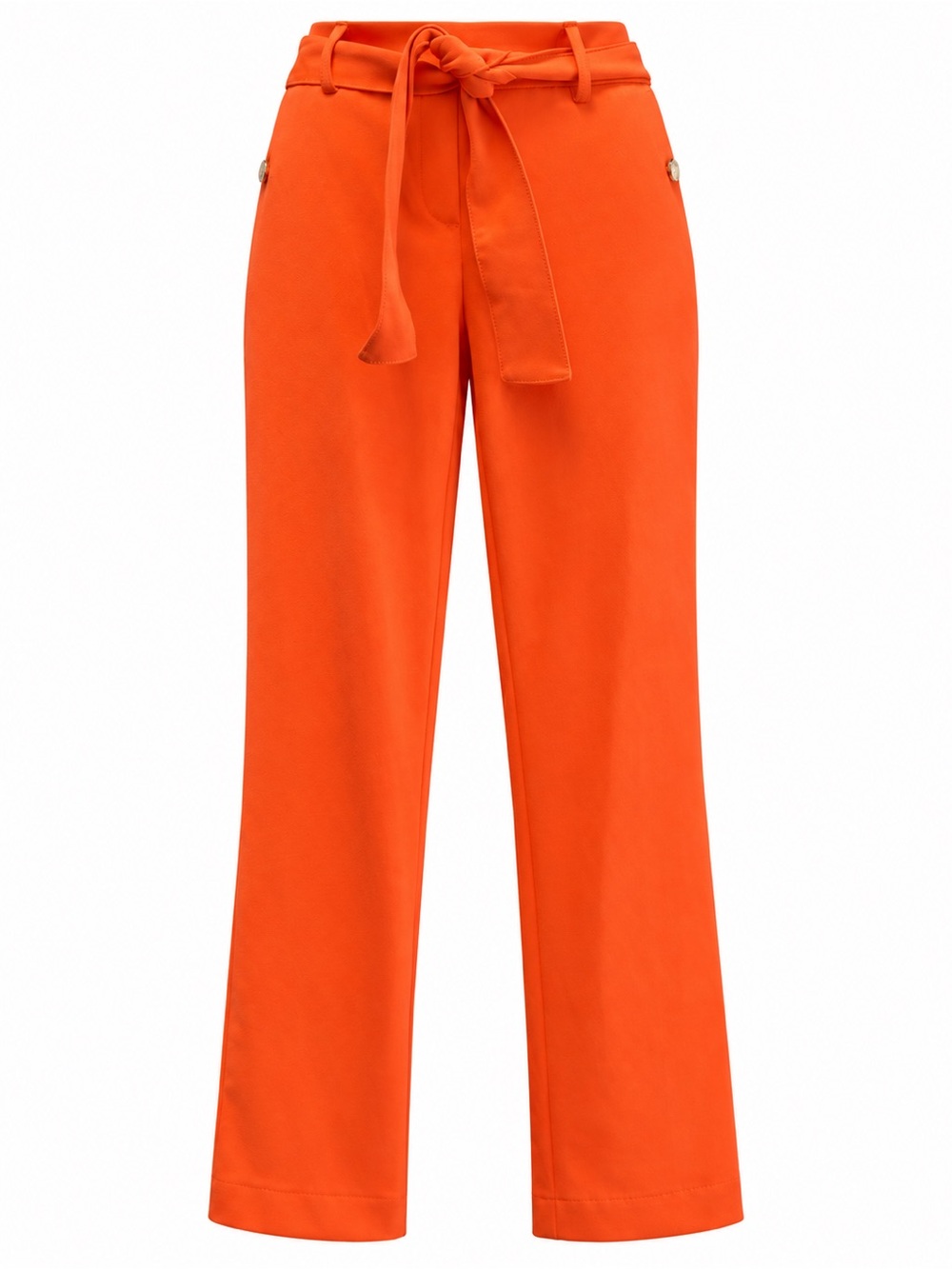 Jules & Leopold Orange High Rise Wide Leg Belted Pants Small